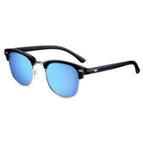 Semi Rimless Clubmaster Sunglasses for men- Half Frame Polarized Classic With Box  FD4003