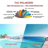 Oversize Wayfarer Plastic Frame with Square Lens Sunglasses for Women and Men Polarized UV 400 Protection