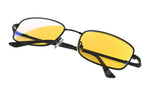 Anti Blue Rays,Reduce Eyestrain,UV Protection,Memory Bridge,Titanium,Computer Reading Gaming Glasses Unisex