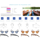 Classic Half Frame Polarized Semi-Rimless Clubmaster Sunglasses (NEERD)