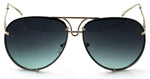 Aviator Poshe Oceanic Lens Twirl Metal Design Frames Sunglasses