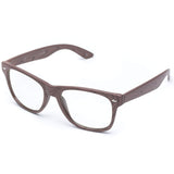 - Vintage Inspired Classic Wood Print Nerd Horn Rimmed Clear Lens Glasses