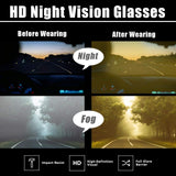 HD Night Vision Glasses Polairzed Anti Glare Safe Driving Yellow lens Mens Rectangle Metal Frame, UV400 Protection