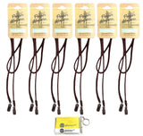 Eyeglass Retainer, Sunglass Holder | Leather Retainer | Black and Brown, 2pk mix | w/Microfiber Cloth & Screwdriver