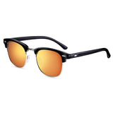 Semi Rimless Clubmaster Sunglasses for men- Half Frame Polarized Classic With Box  FD4003