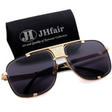 Mens Sunglasses Aviator Designer large Square Retro Fashion Shades