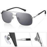 Mens Sunglasses,  Sunglasses for Men, Aviator, Polarized and UV400 Protection, HD Lenses, Stainless Steel Frame