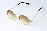 V3141-vp Octagon geometric color lens metal Sunglasses