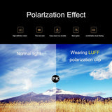 Polarized Clip-on Sunglasses Mens/Womens Flip-Up Sun Lenses fit Outdoor Sports