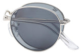 Polarized Folding Round Sunglasses With Premium Cleaning Cloth and Leather Case