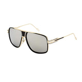 Square Sunglasses for men Gold Frame Gold Nose Pads, Light Weight, With Pouch
