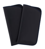 2 Pack Faux Leather Eyeglass Slip Cases In Navy Gray Black Burgundy Hunter Green