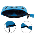 (3PCS) Portable Zipper Soft Case Eyesglasses Box Makeup Pouch Purse Bag