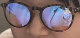 Quality Blue Light Blocking Glasses With Retro Oval Round Frame 0.0 Magnification - Digital Eye Strain Protection