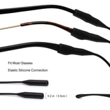 Elastic Silicone Eyeglasses Strap Holder Waterproof Glasses Retainer, Sports Sunglasses Chain 3 Pack Women Men Kids