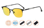 UV Protection,Anti Blue Rays,Reduce Eyestrain,Half-Rim Computer Reading Glasses