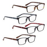 READING GLASSES 4 pack Wood-Look Arms Readers