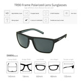 Cool Oversized Square Sunglasses for Men Women Polarized UV Protection 60mm