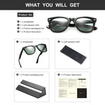 Wayfarer sunglasses for men polarized with MAZZUCCHELLI acetate frame,High-Definition lens ,UVA/UVB protection