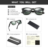 Wayfarer sunglasses for men polarized with MAZZUCCHELLI acetate frame,High-Definition lens ,UVA/UVB protection