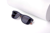 Polarized Sunglasses For Men, Wood Grain Decoration Square Frame, UV400 Lens