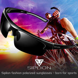 Men's Polarized Sunglasses Sports Glasses for Cycling Fishing Golf TR90 Superlight Frame