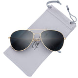 Classic Large Metal Frame Polarized Lens Aviator Sunglasses with Gift Box