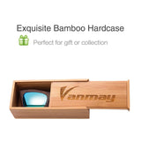 Handcrafted Polarized Bamboo Sunglasses Wayfarer Style Brown Frame