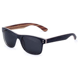 Polarized Sunglasses For Men, Wood Grain Decoration Square Frame, UV400 Lens