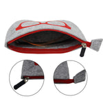 (3PCS) Portable Zipper Soft Case Eyesglasses Box Makeup Pouch Purse Bag