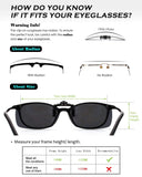 2-Pack Polarized Clip-on Flip Up Rimless Rectangle Sunglasses,JP24