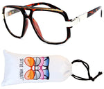 A172-vp Retro Nerd Rectangular Square Aviator Turbo Glasses Eyeglasses