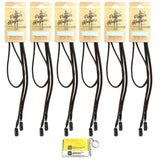 Eyeglass Retainer, Sunglass Holder | Leather Retainer | Black and Brown, 2pk mix | w/Microfiber Cloth & Screwdriver