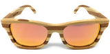 Polarized & Floating Wayfarer Style Two Tone Bamboo Wood Sunglasses |