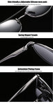Round Sunglasses Double Bridge Polarized Lens Spring Hinged Al-Mg Temple Lightweight