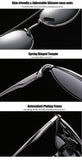 Round Sunglasses Double Bridge Polarized Lens Spring Hinged Al-Mg Temple Lightweight