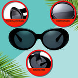 Clout Goggles | Bold Oval Sunglasses - Best Quality