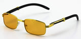 Elite Vintage Slender Rectangular Sunglasses Retro Small Metal Frame Candy Color