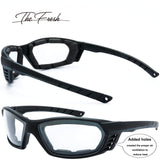 3 Pairs Motorcycle Riding Glasses Padded Frame Lens Block 100% UVB for Outdoor Activity Sport