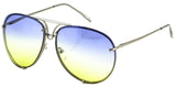 Aviator Poshe Oceanic Lens Twirl Metal Design Frames Sunglasses