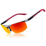 Mens Polarized Sunglasses for Driving Golf Al-Mg Metal Frame UV400