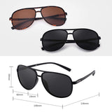 Retro Polarized Aviator Sunglasses Mirror Lightweight Eyeglasses for Men Women