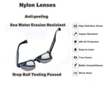 Vintage Retro Semi-Rimless Handmade Sunglasses, Acetate Horned Rim Clubmaster Scratch Resistant Shades
