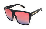 - Square Flat Top Sunglasses Oversize Thick Retro Designer Frame