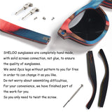 Skateboard Wood Sunglasses Polarized Lens Hand-made A Pair Of Legs For Free