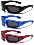 3-Pack Deal - Men's Sport Biker Motorcycle Goggles with Impact Resistant UV400 Lenses