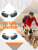 Polarized Sports Sunglasses Mens Womens Cycling Photochromic Frame Glasses