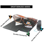 Fit Over Sunglasses Polarized Sunglasses to Wear Over Glasses plus car holder clip