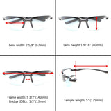 Sports Polarized Bifocal Sunglasses Half-Rimless Wraparound Designer Style Outdoor Sun Readers
