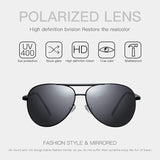 Mens polarized sunglasses Oval Aviator Polarized UV400 Sunglasses Black Blue
